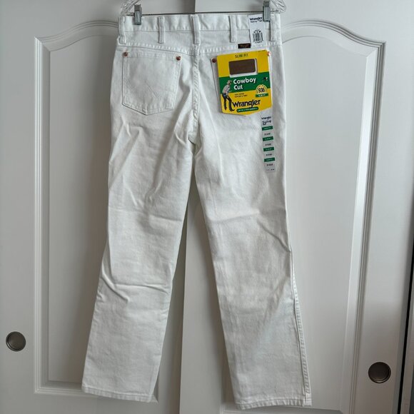 NWT Wrangler Men's Cowboy Cut Slim Fit Jeans | White 31x30 - Picture 4 of 5